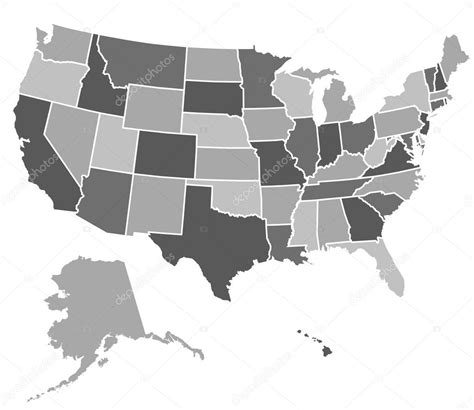 United States Map — Stock Vector © Soleilc 5984881