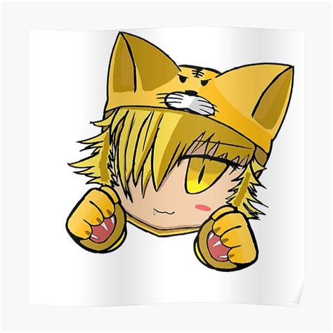Cute Chibi Tiger Girl Poster By Anime Ninja Redbubble