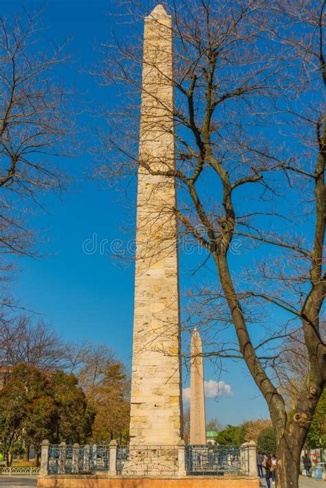 Istanbul Turkey Constantine Obelisk And Obelisk Of Theodosius Or
