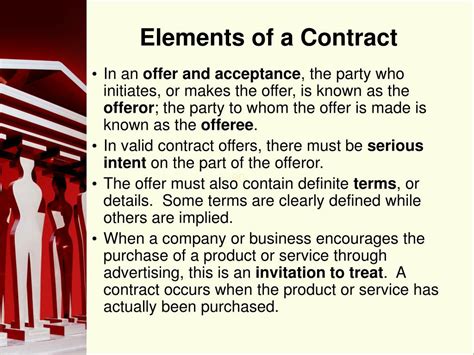 Ppt Elements Of A Contract Powerpoint Presentation Free Download