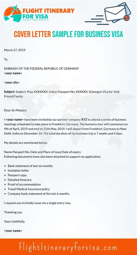 Cover Letter For Schengen Visa Samples And Writing Techniques