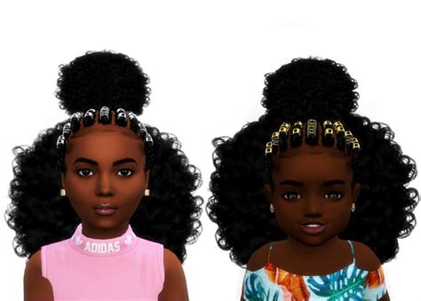 Alicia Hair By Xxblacksims Sims 4 Cc Toddler Hair Sims 4 Sims Hair