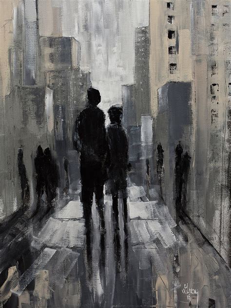 Urban Art Lovers Lane Modern Expressionist Painting Painting By Gray Artus