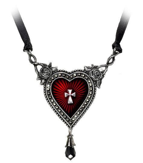 Alchemy Gothic The Sacred Heart Pendant Gothic Jewelry Womens