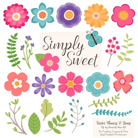Crayon Box Flower Clipart And Vectors
