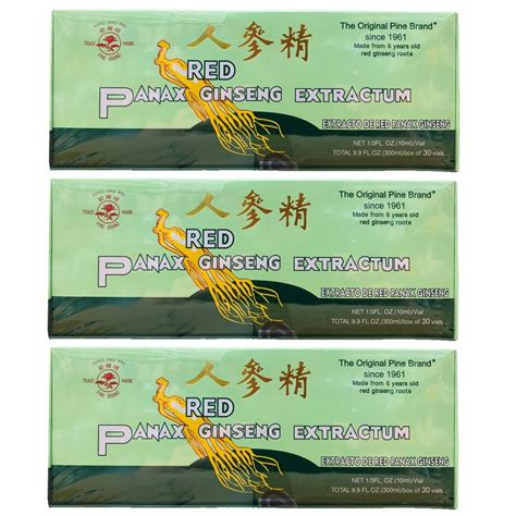 Song Shu Pai Red Panax Ginseng Extractum 30 Vials X 10ml 3 Boxes