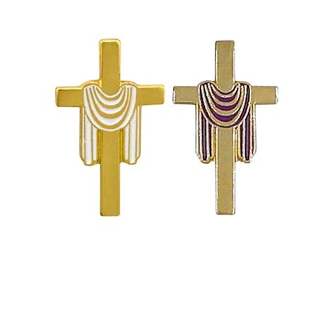 4 Draped Gold Cross Lapel Pins Christian Easter Ts Etsy Uk