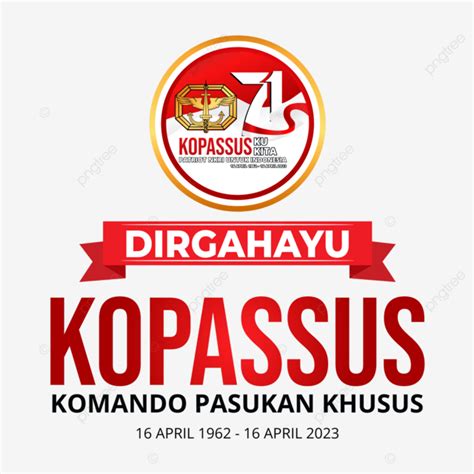 Happy Anniversary Of The 71st Kopassus With Text Logo Vector Kopassus