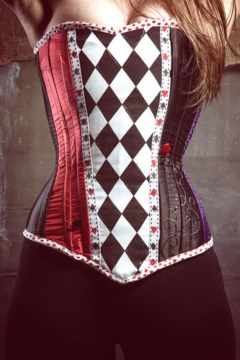 Harley Quinn Style Corset By Rebelcorsets On Etsy Harley Quinn Costume