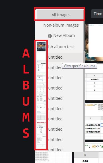 account management how can i see my albums on imgur now that the link to album is removed