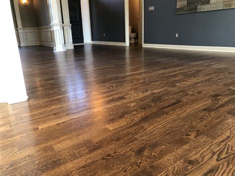 Coffee Brown Wood Floor - Liberty MO - Hardwood Floor Refinishing