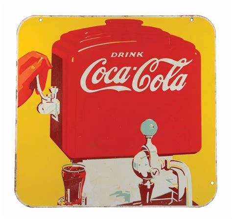 Lot Detail 1940s Double Sided Coca Cola Soda Fountain Advertising Sign