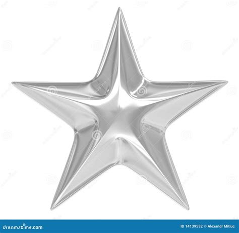 Silver Star Over White Stock Illustration Image Of Universe 14139532