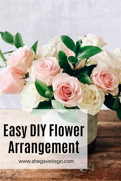 easy diy flower arrangement she gave it a go
