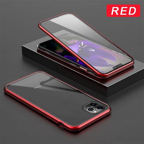 Double Sided Tempered Glass Film Magnetic Phone Case For Iphone 11pro