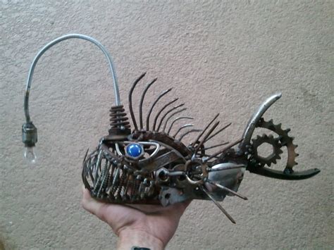 Angler Fish Scrap Metal Sculpture