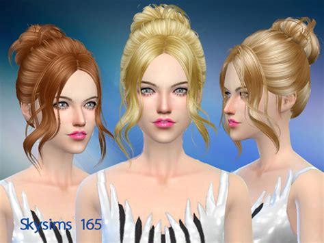 Sims 4 Hairs ~ Butterflysims Hair 165c By Skysims