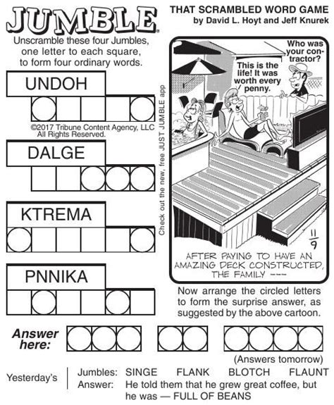 Solve it by yourself or try the solver below. Free Printable Jumble Puzzles for Adults That are Dynamic ...