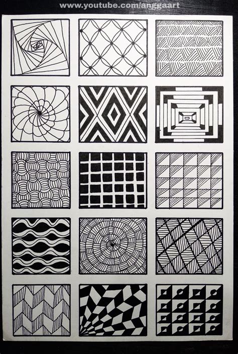 15 Zentangle Patterns Part 2 Geometric Design Art Zen Doodle