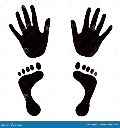 Vector Shapes Hands Feet Stock Illustration Illustration Of Fingers