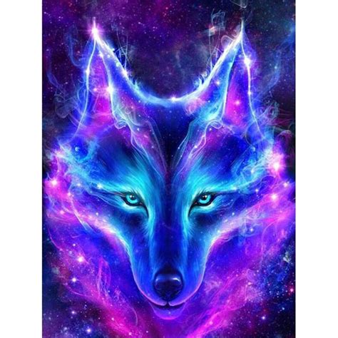 32 Anime Blue Flame Galaxy Wolf Wallpaper