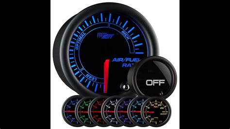 Review Glowshift Tinted Color Needle Air Fuel Ratio Gauge Youtube