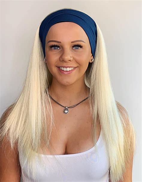swedish blonde long length headband wig