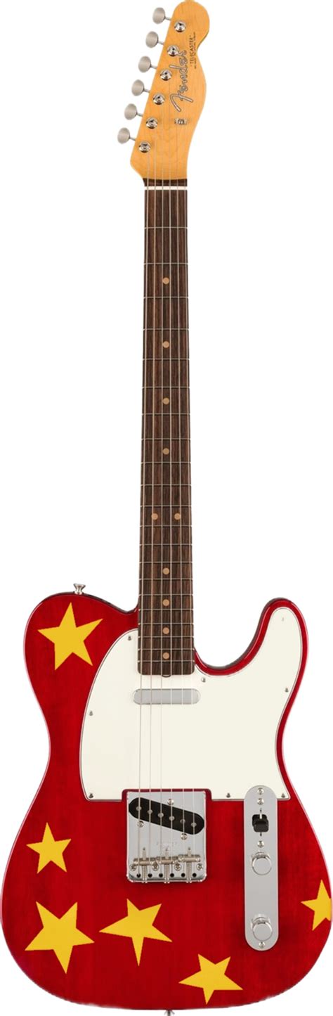 Fender American Vintage Telecaster Red Starry Guitar Wigglepedia