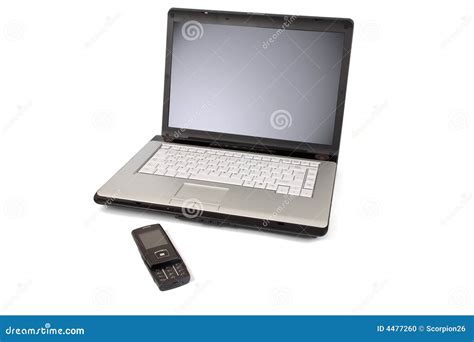 Laptop And Mobile Phone Stock Photo Image Of Laptop Keyboard 4477260