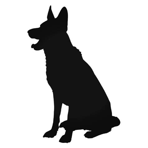 Buy German Shepherd Dog Sitting Decal Sticker Online