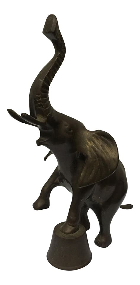 Vintage Brass Circus Elephant Sculpture Chairish