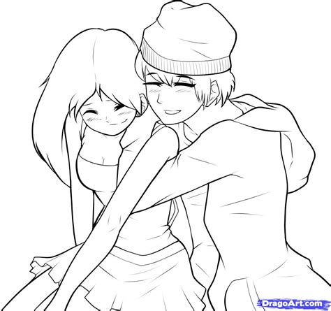 Boy And Girl Hugging Drawing At Getdrawings Free Download
