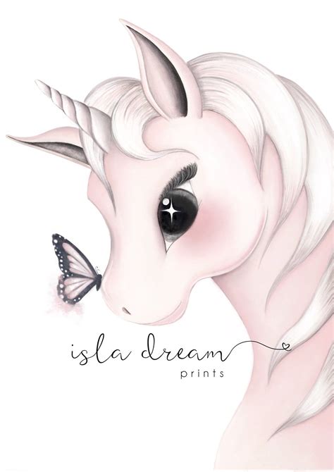 Mila The Unicorn Print Isla Dream Prints Unicorn Painting Unicorn