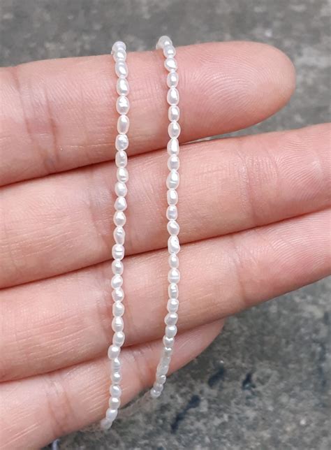 Mm Rice Pearl Seed Pearls Loose Genuine Freshwater Pearls Tiny