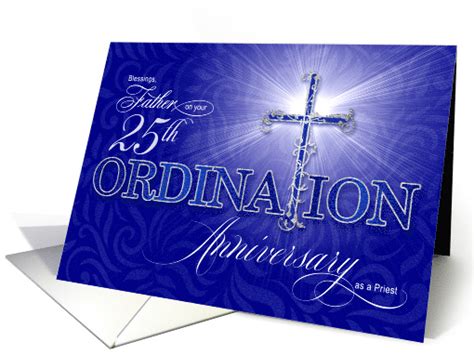 For Priest 25th Ordination Silver Anniversary Blue 1553846