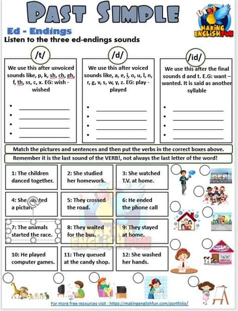 Past Tense Ed Worksheets