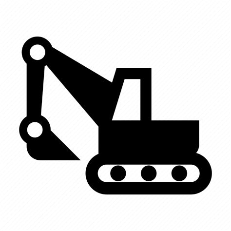 Construction Business Backhoe Excavator Vehicle Icon Download On