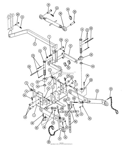 Toro 85412 3 Point Hitch 1972 Parts Diagram For Parts List For 3
