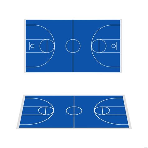 Basketball Court Vector In Illustrator Svg  Eps Png Download