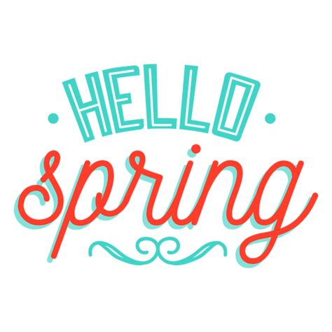 Spring Hello Spring Vignette Badge Transparent Png And Svg Vector
