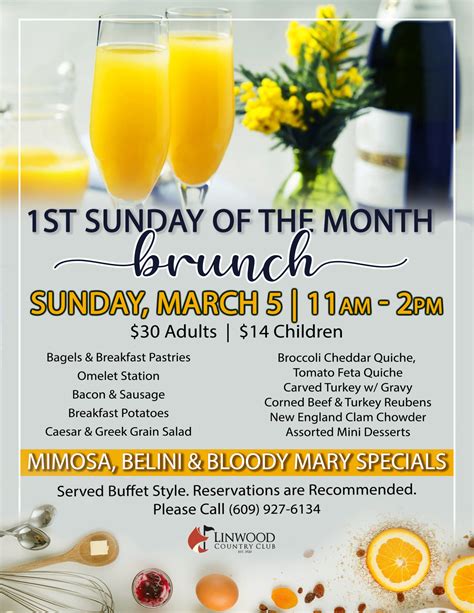 First Sunday Brunch Linwood Country Club