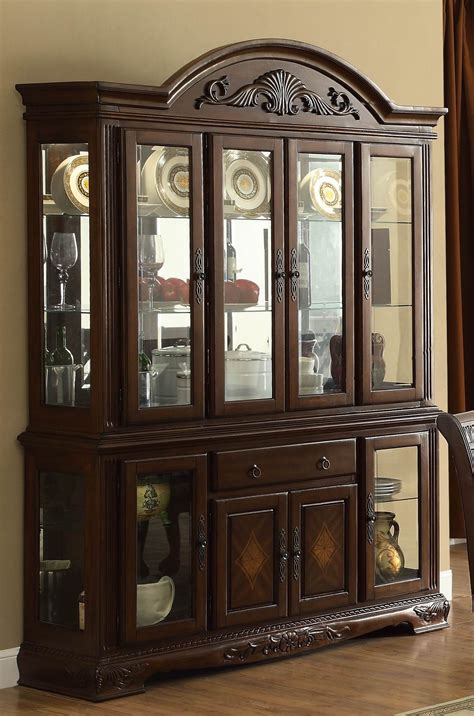 Norwich Warm Cherry Buffet With Hutch From Homelegance 5055 50