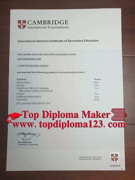 International General Certificate Of Secondary Education Cambridge