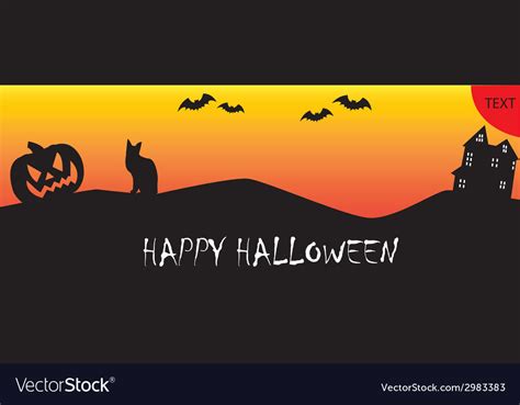 Happy Halloween Banner Royalty Free Vector Image