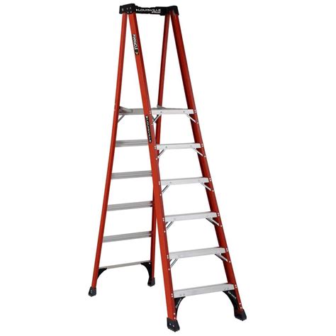 Louisville Ladder 6 Ft Fiberglass Pinnacle Platform Ladder With 375