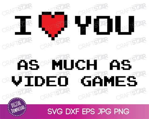 Gamer Valentine SVG File 8 Bit Heart Valentine Gamer SVG | Etsy in 2021