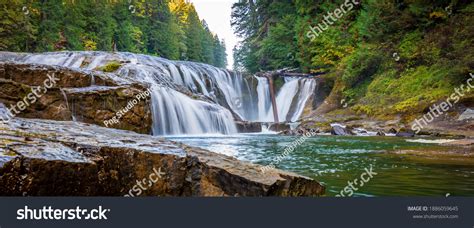 Middle Lewis Falls Ford Pinchot National Stock Photo 1886059645