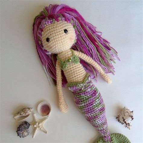 Crochet Mermaid Doll Beautiful Crochet Mermaid Doll Amigurumi Mermaid