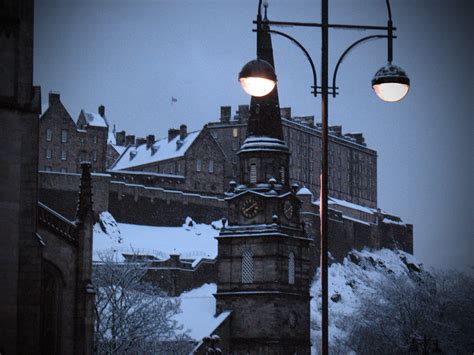 Edinburgh Castle In Snow By Ever Winter Dreams On Deviantart
