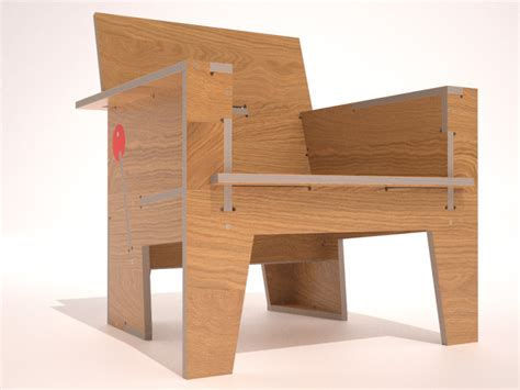 Crazy flat cut plywood chair file. AtFAB CNC Furniture Collection